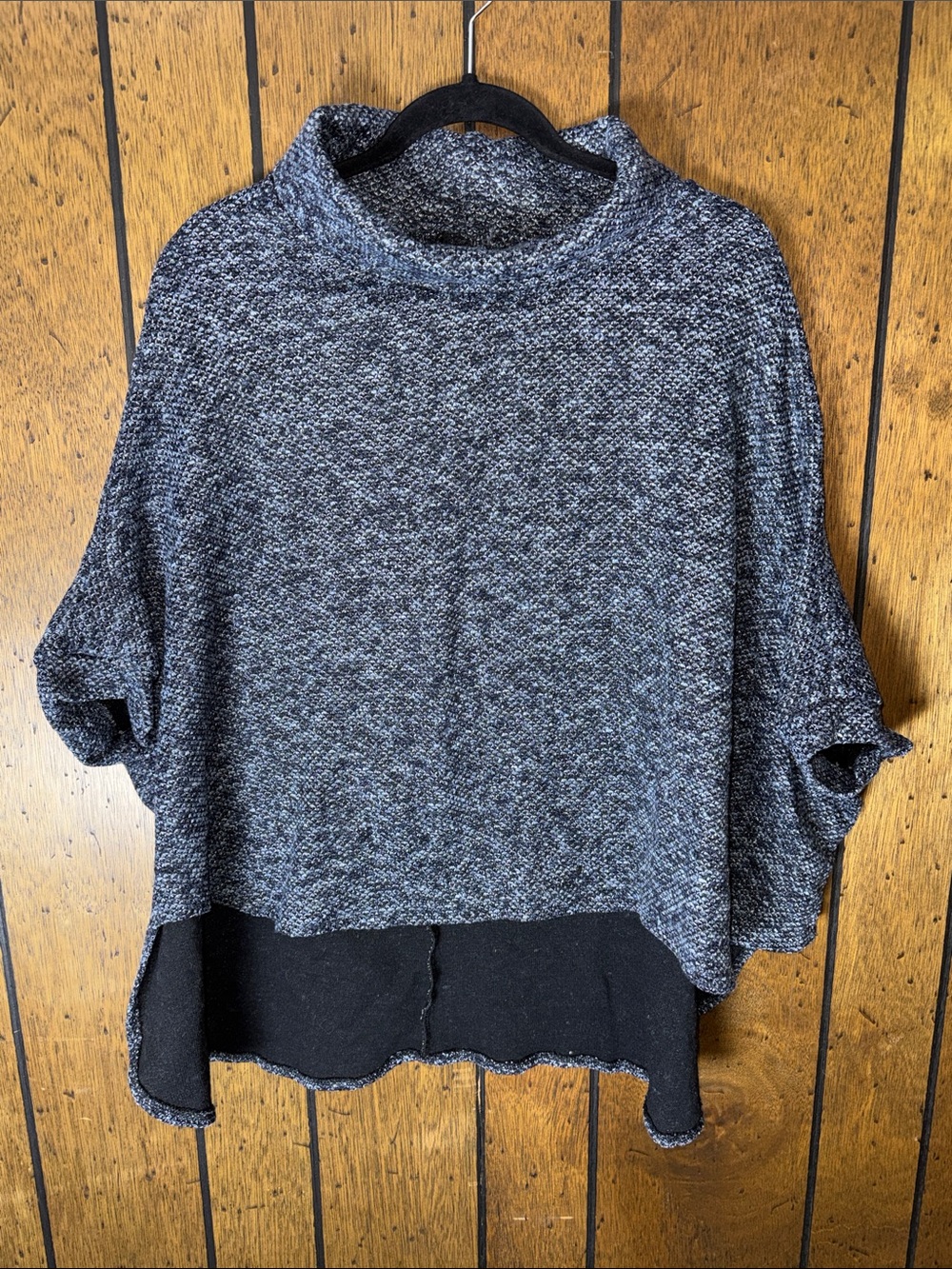 Cozy Knit Poncho Sweater - Women's Cape